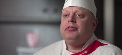 A chef talking