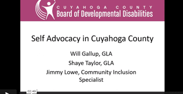 Self-Advocacy With OSDA: Cuyahoga County Good Life Ambassadors
