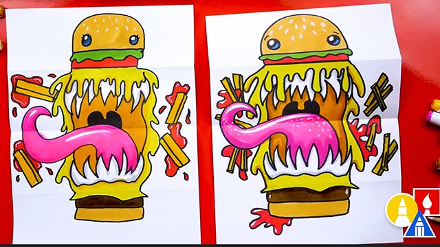 Art Class: How To Draw A Cheeseburger Monster